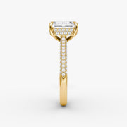 Emerald Cut - Royal Pave Ring - 14 K Gold